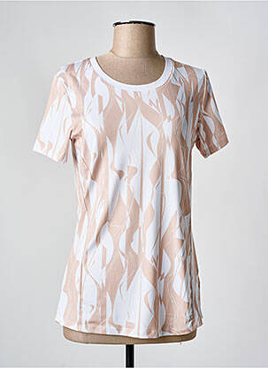 T-shirt imprimé fantaisie manches courtes beige LUHTA femme