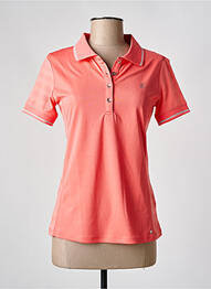 Polo stretch manches courtes orange LUHTA femme