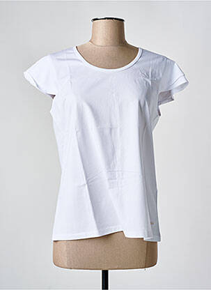 T-shirt stretch manches courtes blanc LUHTA femme
