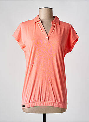 Polo stretch manches courtes orange ELLE EST OU LA MER femme