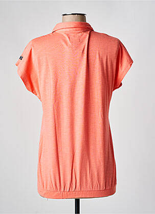 Polo stretch manches courtes orange ELLE EST OU LA MER femme