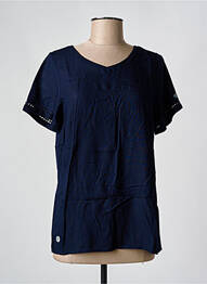 Blouse manches courtes manches courtes bleu ELLE EST OU LA MER femme
