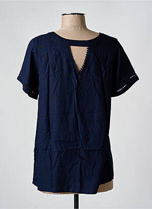 Blouse manches courtes manches courtes bleu ELLE EST OU LA MER femme