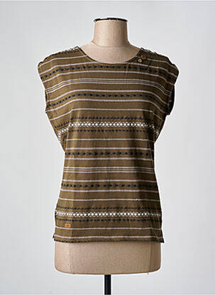 T-shirt stretch manches courtes vert RAGWEAR femme