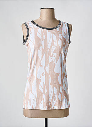 Débardeur stretch sans manche beige LUHTA femme