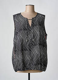 Blouse col v sans manche noir LUHTA femme