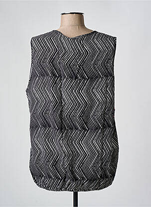 Blouse col v sans manche noir LUHTA femme