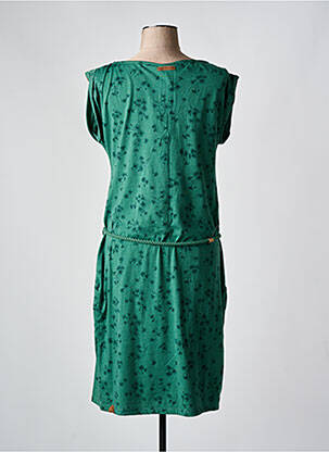 Robe mi-longue imprimé fantaisie manches courtes vert RAGWEAR femme