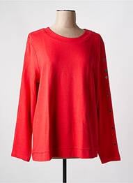 Sweat-shirt stretch manches longues rouge ELLE EST OU LA MER femme