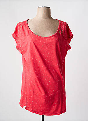 T-shirt imprimé fantaisie manches courtes rouge RAGWEAR femme