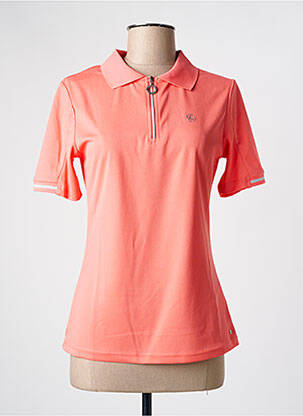 Polo coupe cintrée manches courtes orange LUHTA femme