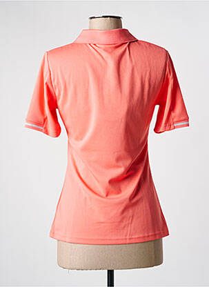 Polo coupe cintrée manches courtes orange LUHTA femme