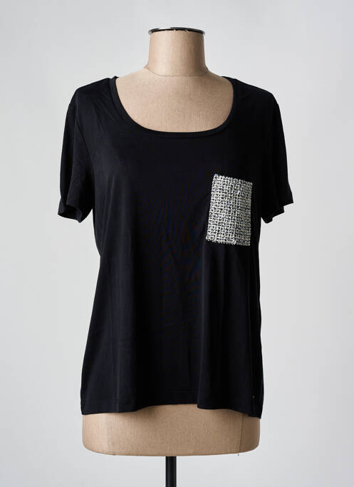 T-shirt stretch manches courtes noir SUN VALLEY femme