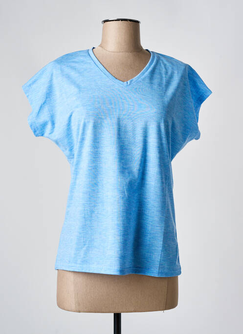 T-shirt col v manches courtes bleu LAFUMA femme