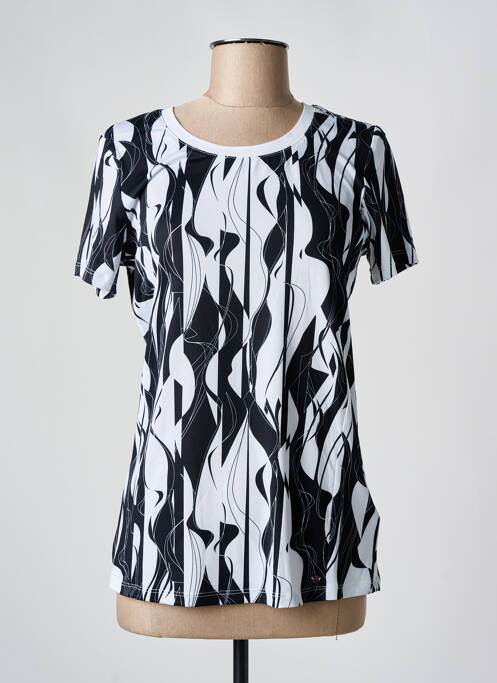 T-shirt imprimé fantaisie manches courtes noir LUHTA femme