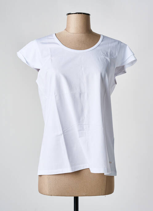 T-shirt stretch manches courtes blanc LUHTA femme