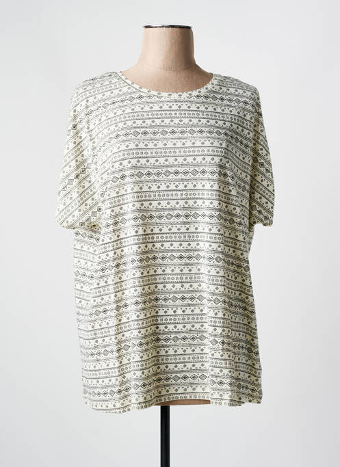 T-shirt imprimé fantaisie manches courtes beige RAGWEAR femme