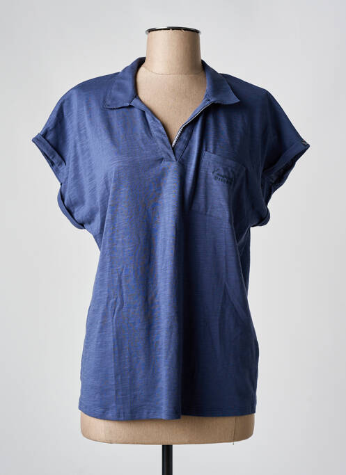 Polo bleu ELLE EST OU LA MER pour femme