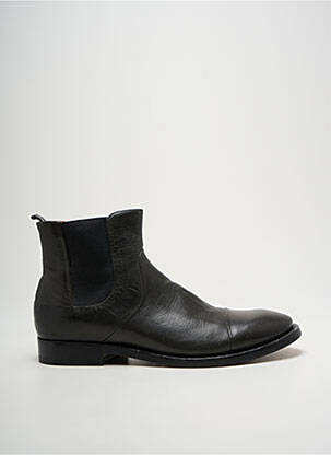 Bottines/boots tissage satiné talon bas gris BUTTERO homme