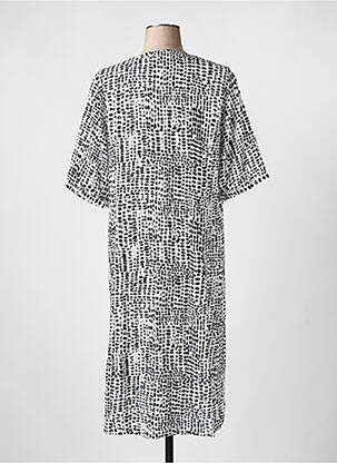 Robe longue imprimé fantaisie manches courtes noir MICHA femme