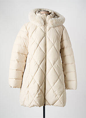 Doudoune poches a capuche beige VIRGINIA BLU' femme