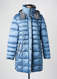 Doudoune poches a capuche bleu BARBARA LEBEK femme