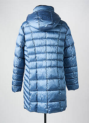 Doudoune poches a capuche bleu BARBARA LEBEK femme