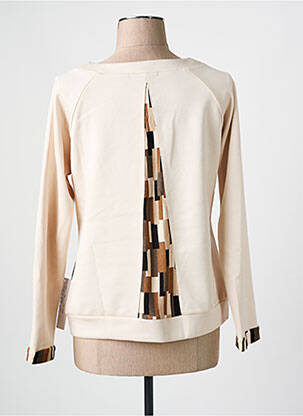 Top imprimé fantaisie manches longues beige AZAY femme