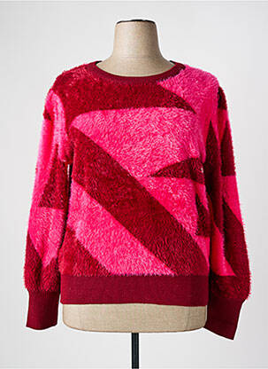Pull col rond manches longues rouge AZAY femme