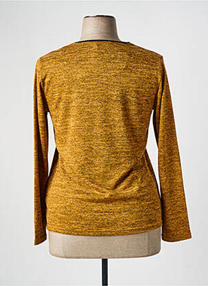 Pull coupe cintrée manches longues jaune TELMAIL femme