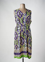 Robe longue imprimé fantaisie sans manche violet AZAY femme