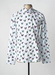 Chemise manches longues imprimé fantaisie blanc EMYLE homme