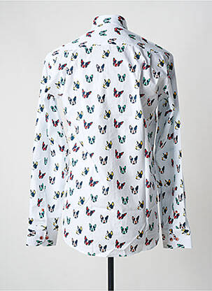 Chemise manches longues imprimé fantaisie blanc EMYLE homme