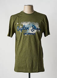 T-shirt coupe droite manches courtes vert CAPTEN homme