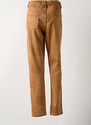 Jegging tissage suedine taille normale marron QUATRE VINGT JOURS femme