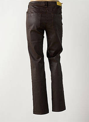 Pantalon slim tissage enduit taille normale marron COUTURIST femme