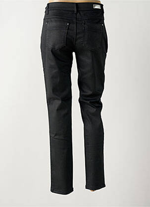 Pantalon slim tissage enduit taille normale noir ANNA MONTANA femme