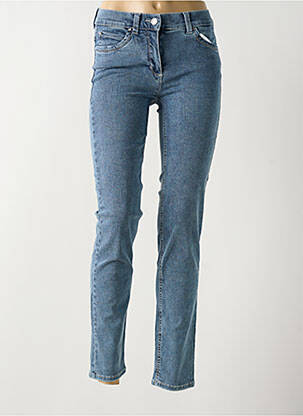 Jeans coupe slim stretch taille normale bleu ANNA MONTANA femme
