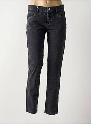 Jeans coupe slim stretch taille normale noir ANNA MONTANA femme