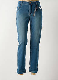 Jeans coupe slim stretch taille normale bleu ANNA MONTANA femme