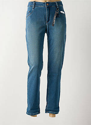Jeans coupe slim stretch taille normale bleu ANNA MONTANA femme