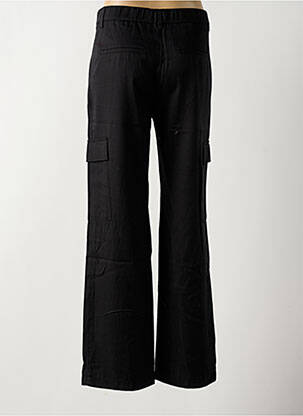 Pantalon cargo taille haute taille haute noir ANNA MONTANA femme
