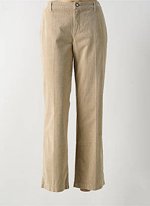 Pantalon droit stretch taille normale beige ANNA MONTANA femme