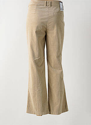 Pantalon droit stretch taille normale beige ANNA MONTANA femme