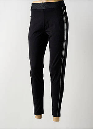 Jegging broderie galons latéraux taille haute noir HAJO femme