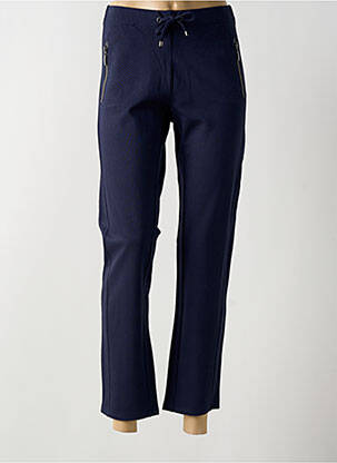 Pantalon droit stretch taille normale bleu BARBARA LEBEK femme