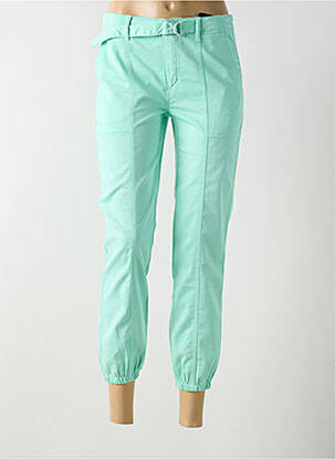 Pantalon 7/8 stretch taille normale vert ANNA MONTANA femme