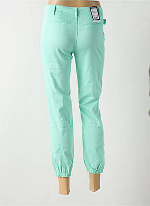 Pantalon 7/8 stretch taille normale vert ANNA MONTANA femme