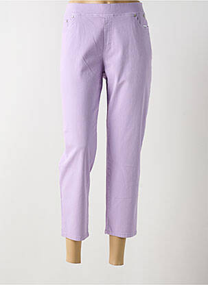 Jegging tissage popeline taille normale violet ANNA MONTANA femme