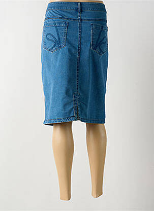 Jupe mi-longue stretch bleu CONCEPT K femme